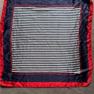 Navy and Red Striped Scarf